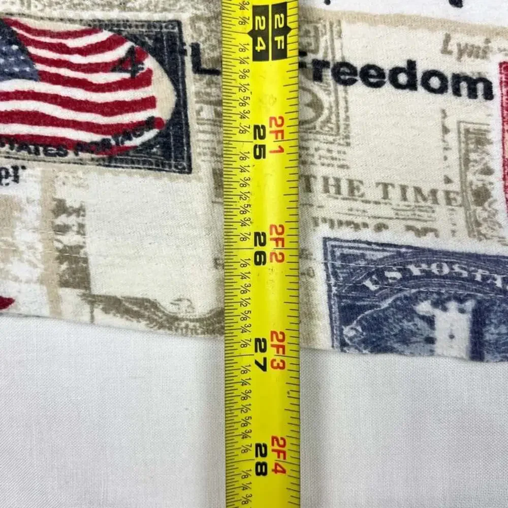American Summer Patriotic Postage Stamp Polo Shirt XL - Picture 6 of 8